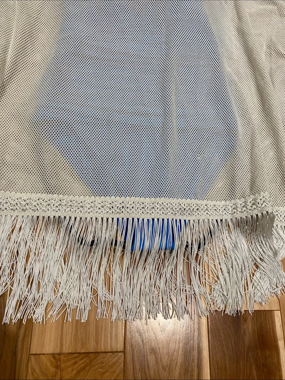 Victoria's Secret Cream Fringe Mesh Swim Cover-Up Tunic